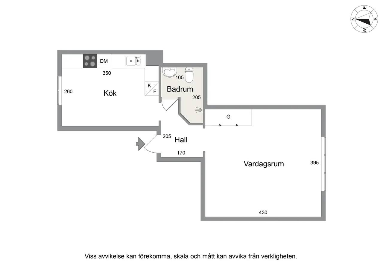 Floor plan for Råstensgatan 40B