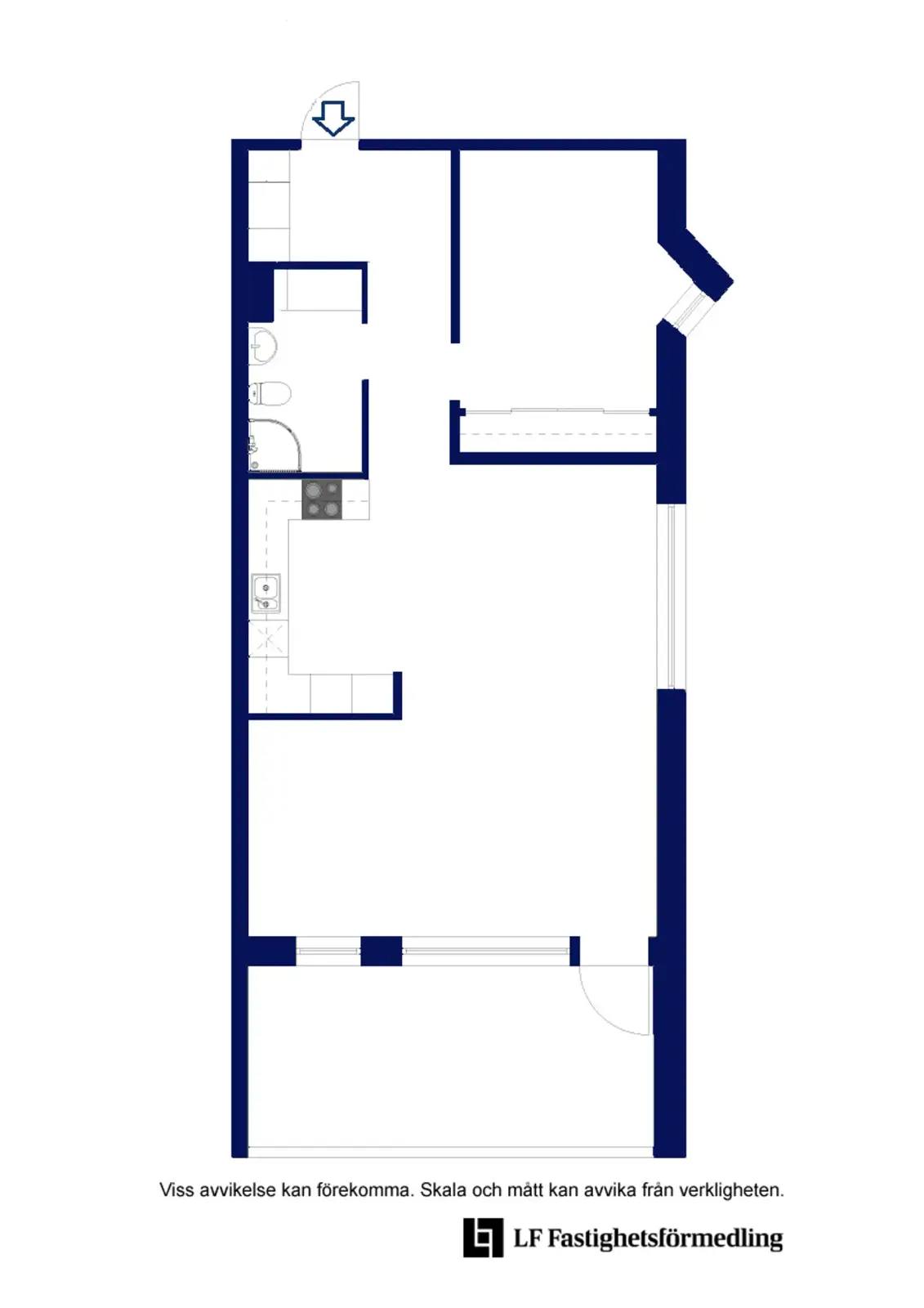 Floor plan for Kyrkogårdsgatan 17