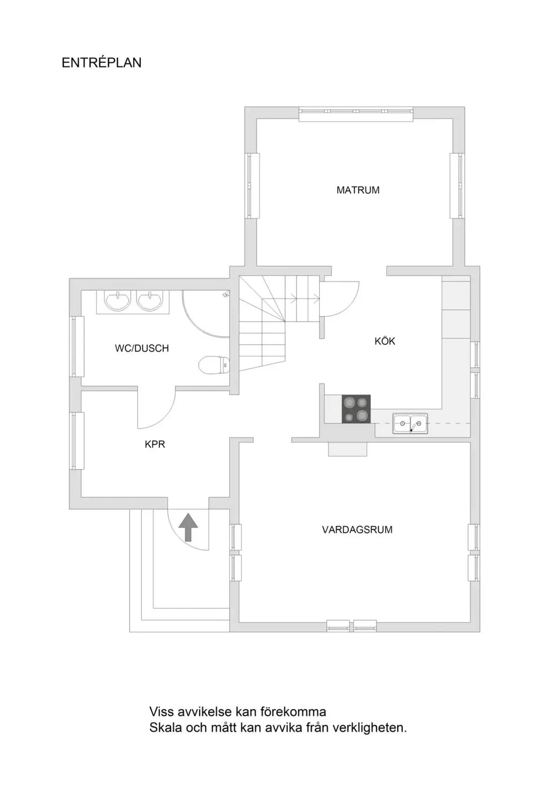 Floor plan for Fridhemsvägen 12
