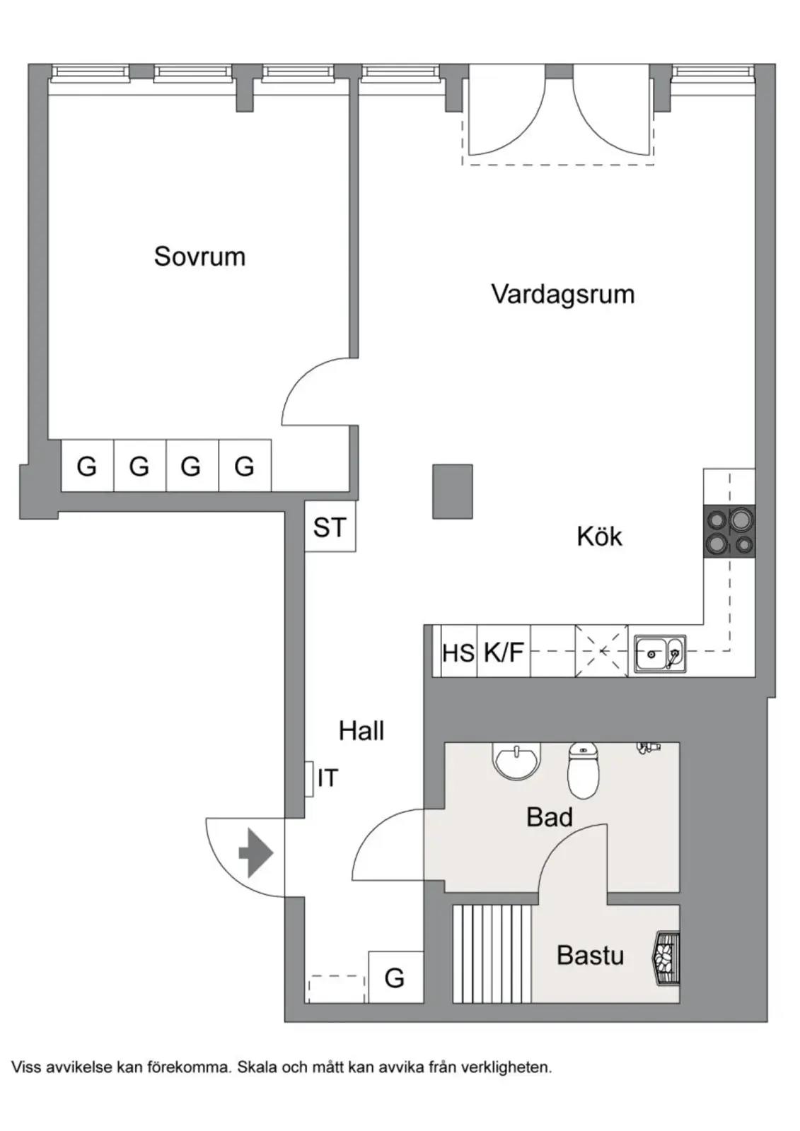 Planritning för Östersundsgatan 7