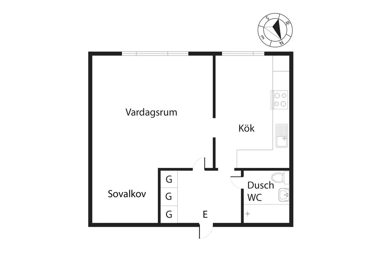 Floor plan for Ölmevägen 20