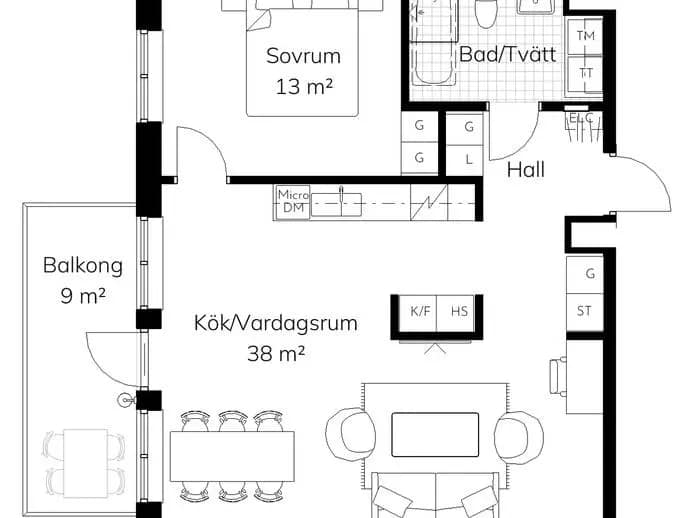 Planritning för Kastellgränd