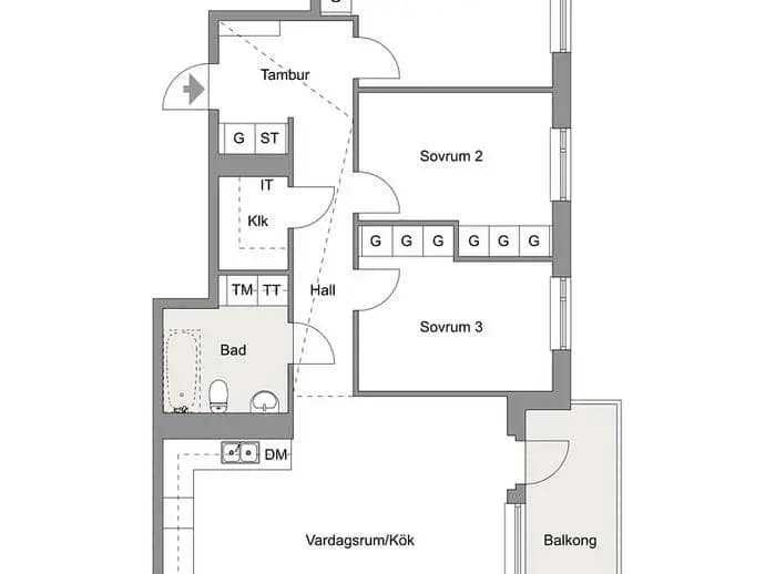 Planritning för Ugglevägen 9