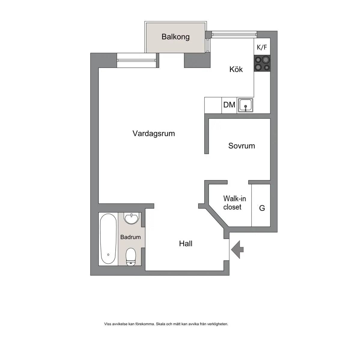 Floor plan for Bergsunds Strand 5