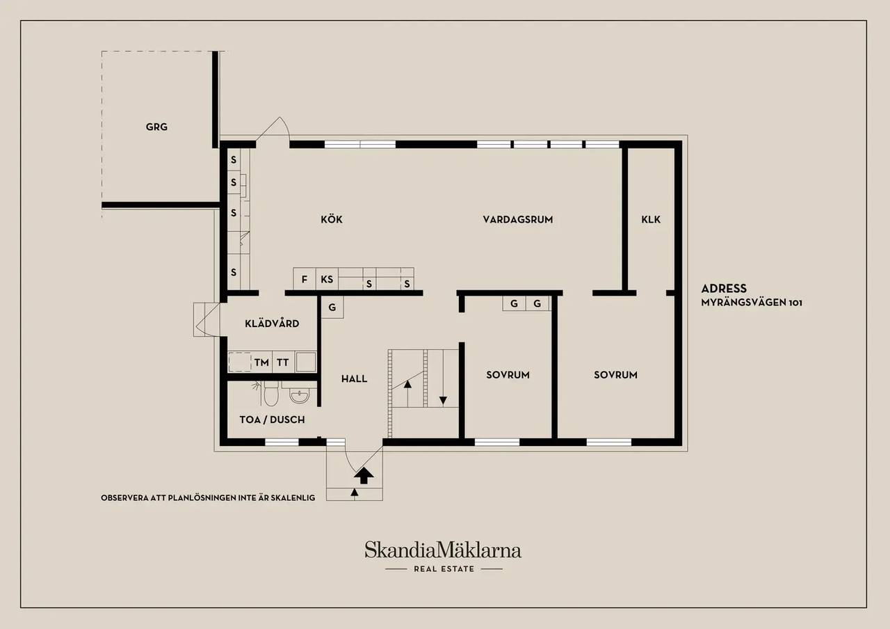 Floor plan for Myrängsvägen 101