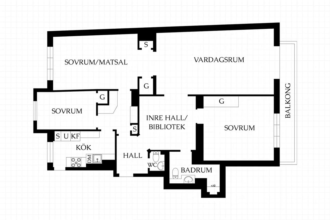 Planritning för Sveavägen 60