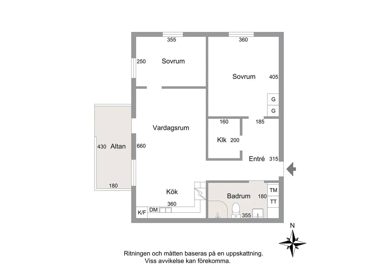 Planritning för Skogsråets väg 18B