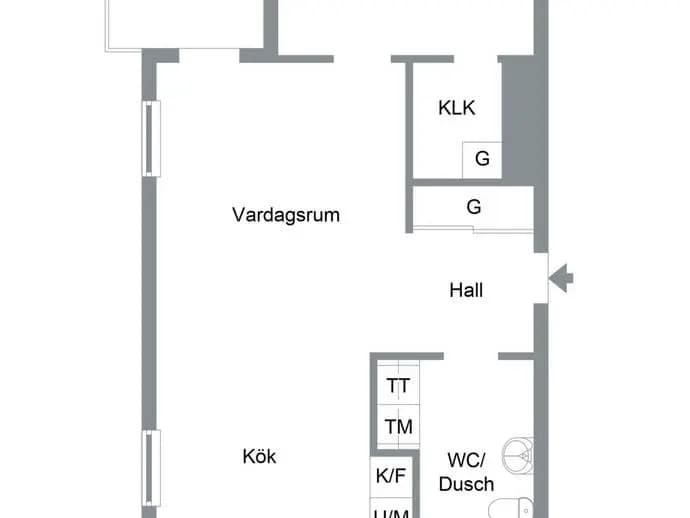 Planritning för Kabingatan 4A