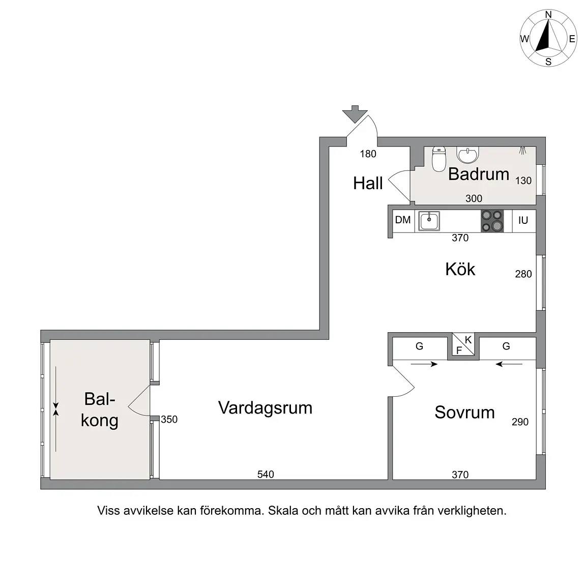 Planritning för Mångatan 4E