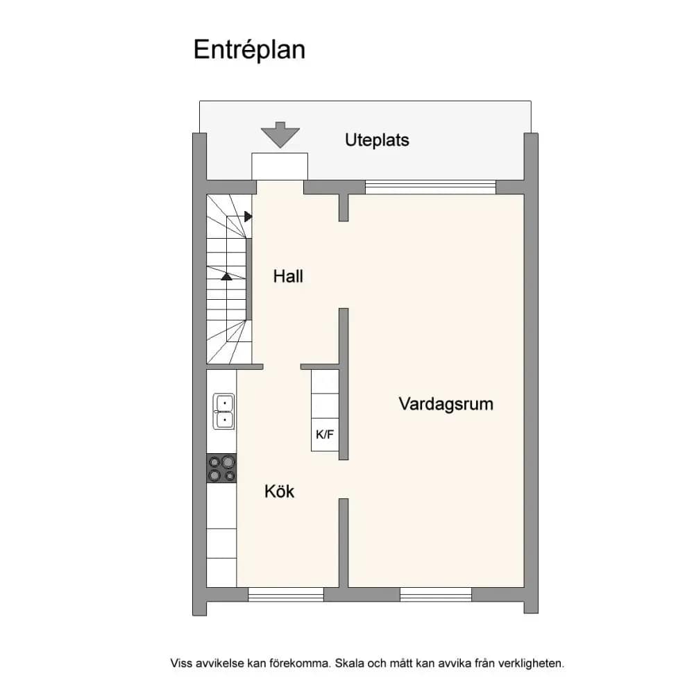 Planritning för Södra Åsvägen 1 D