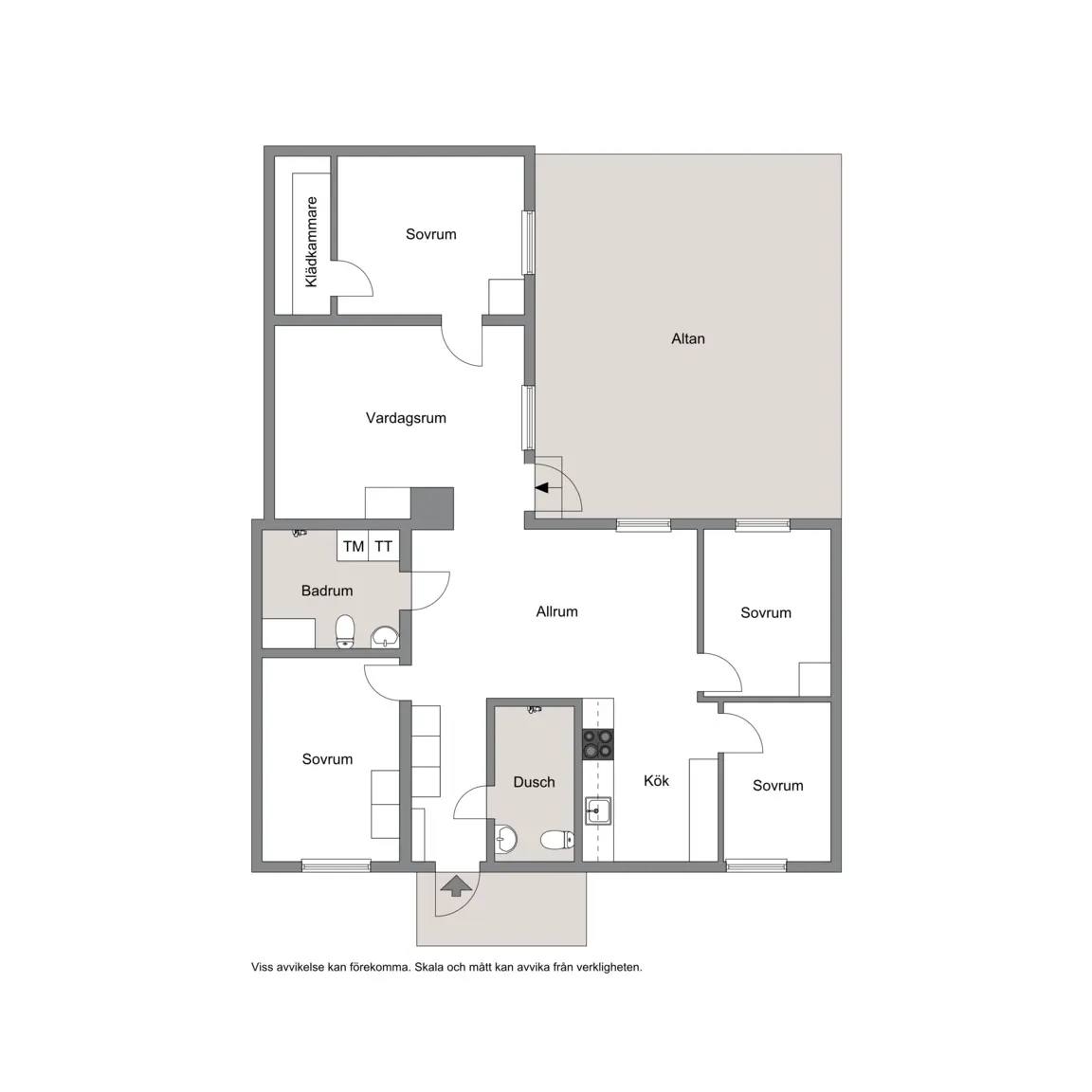 Floor plan for Stormvägen 5