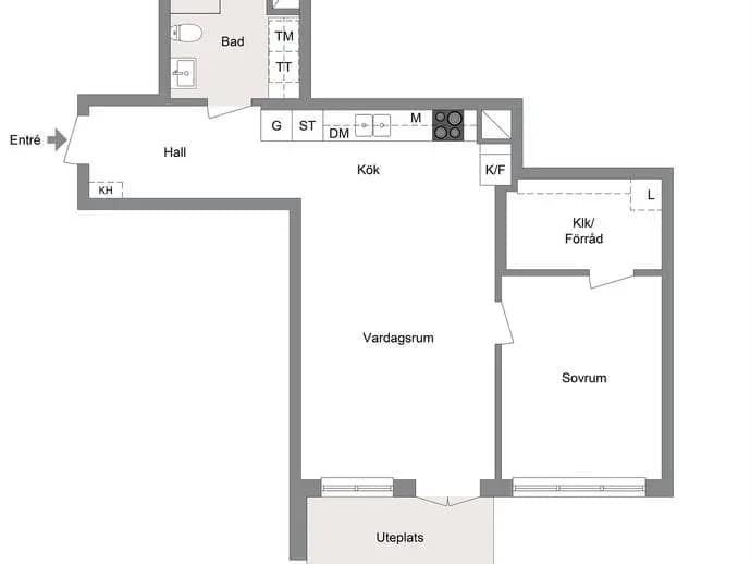 Planritning för Charlottenburgsvägen 15