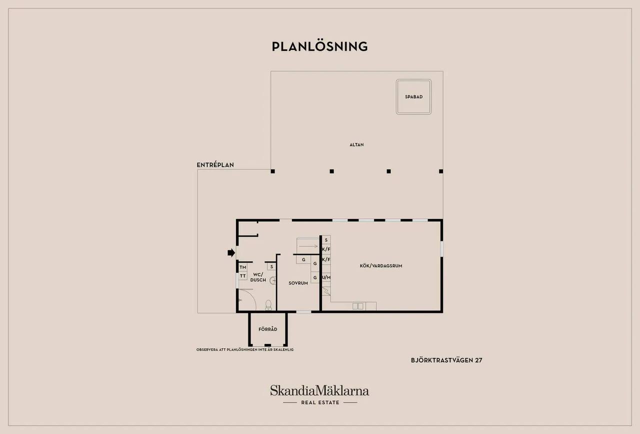 Floor plan for Björktrastvägen 27