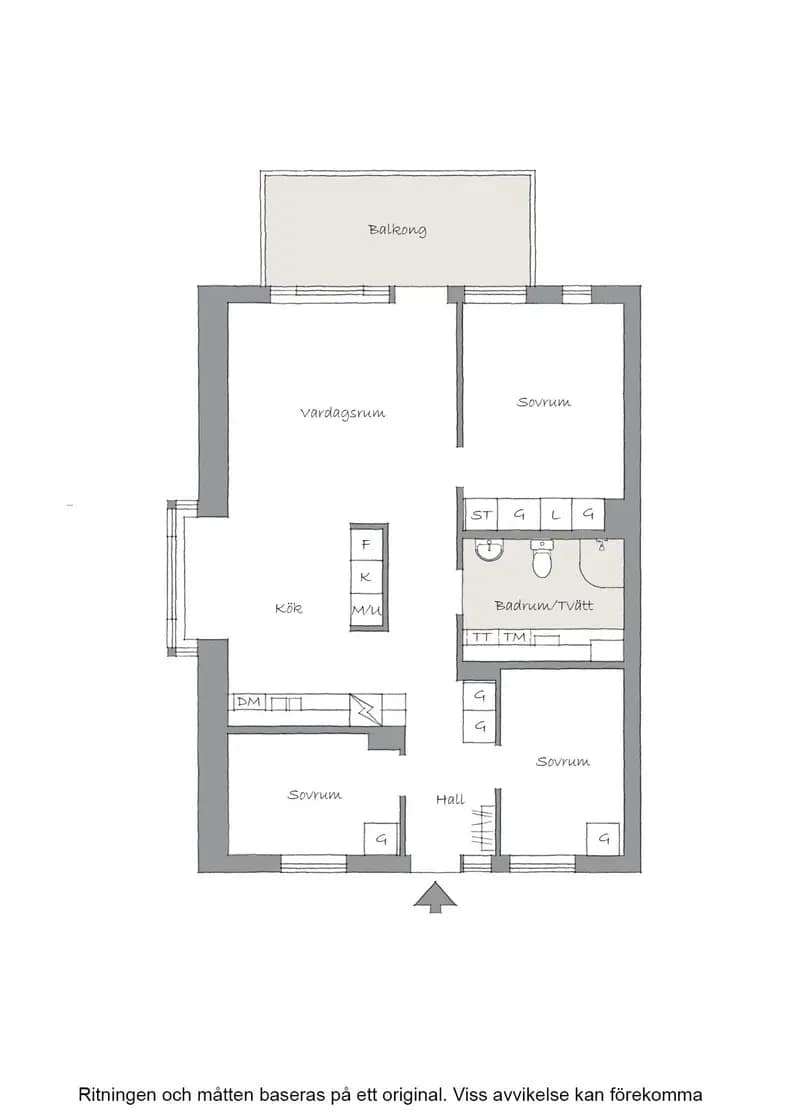 Floor plan for Krikonslingan 19A