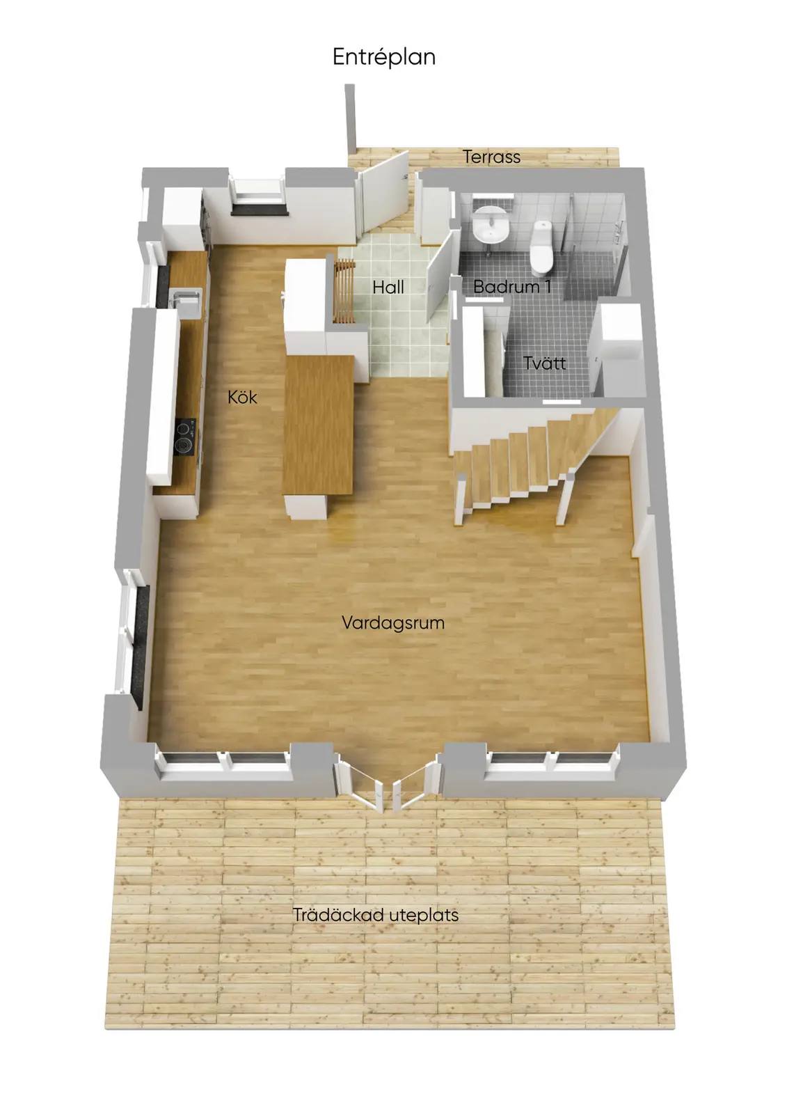Planritning för Åkerhielms väg 59B