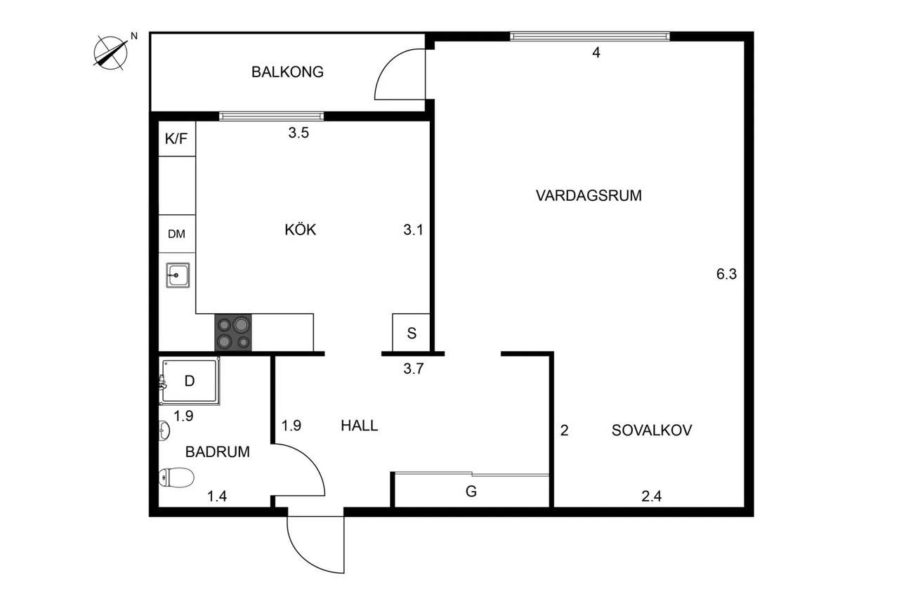 Planritning för Hörngatan 21