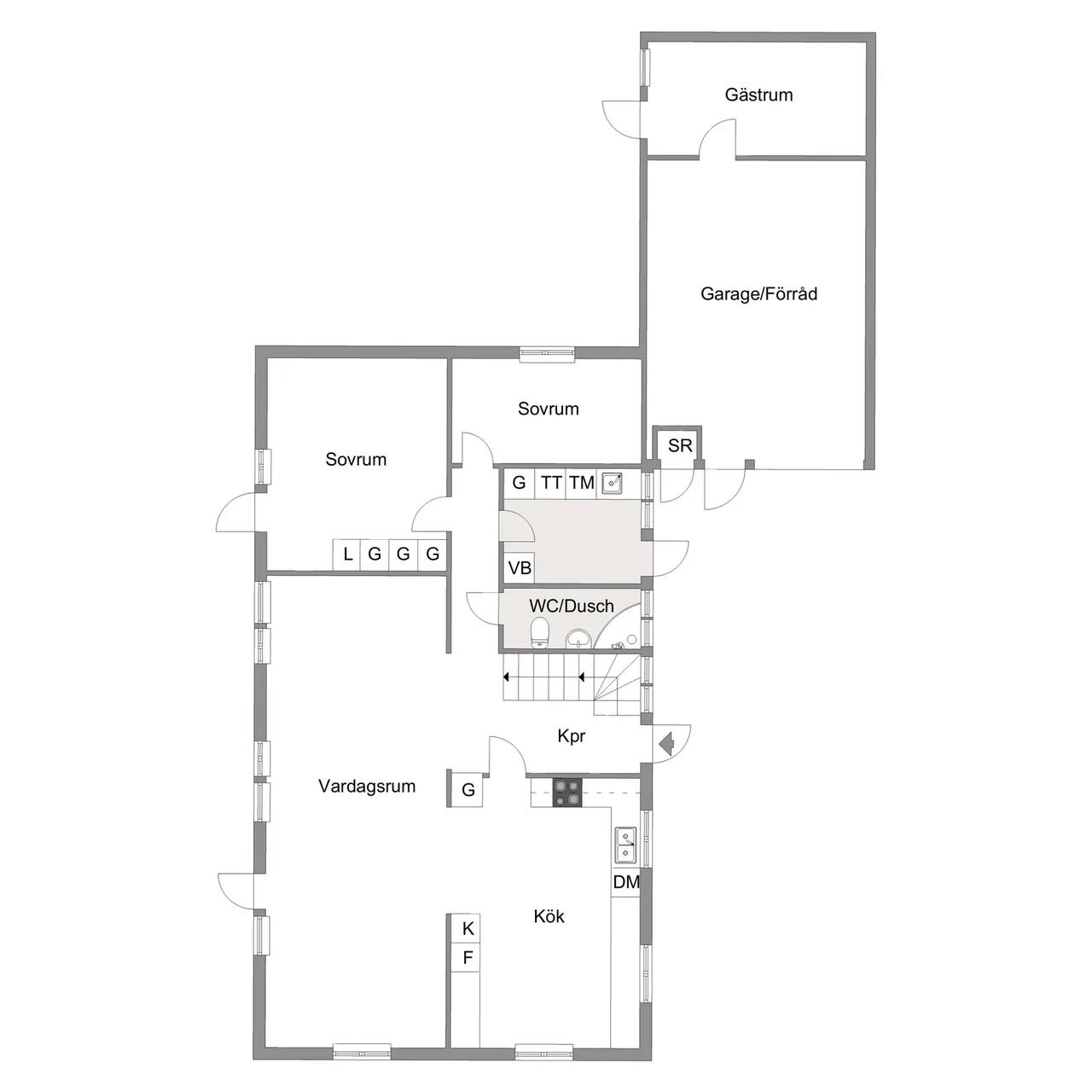 Floor plan for STENSBOVÄGEN 13