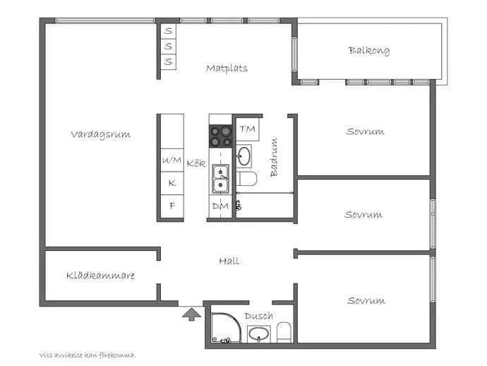 Planritning för Stockbyvägen 3B