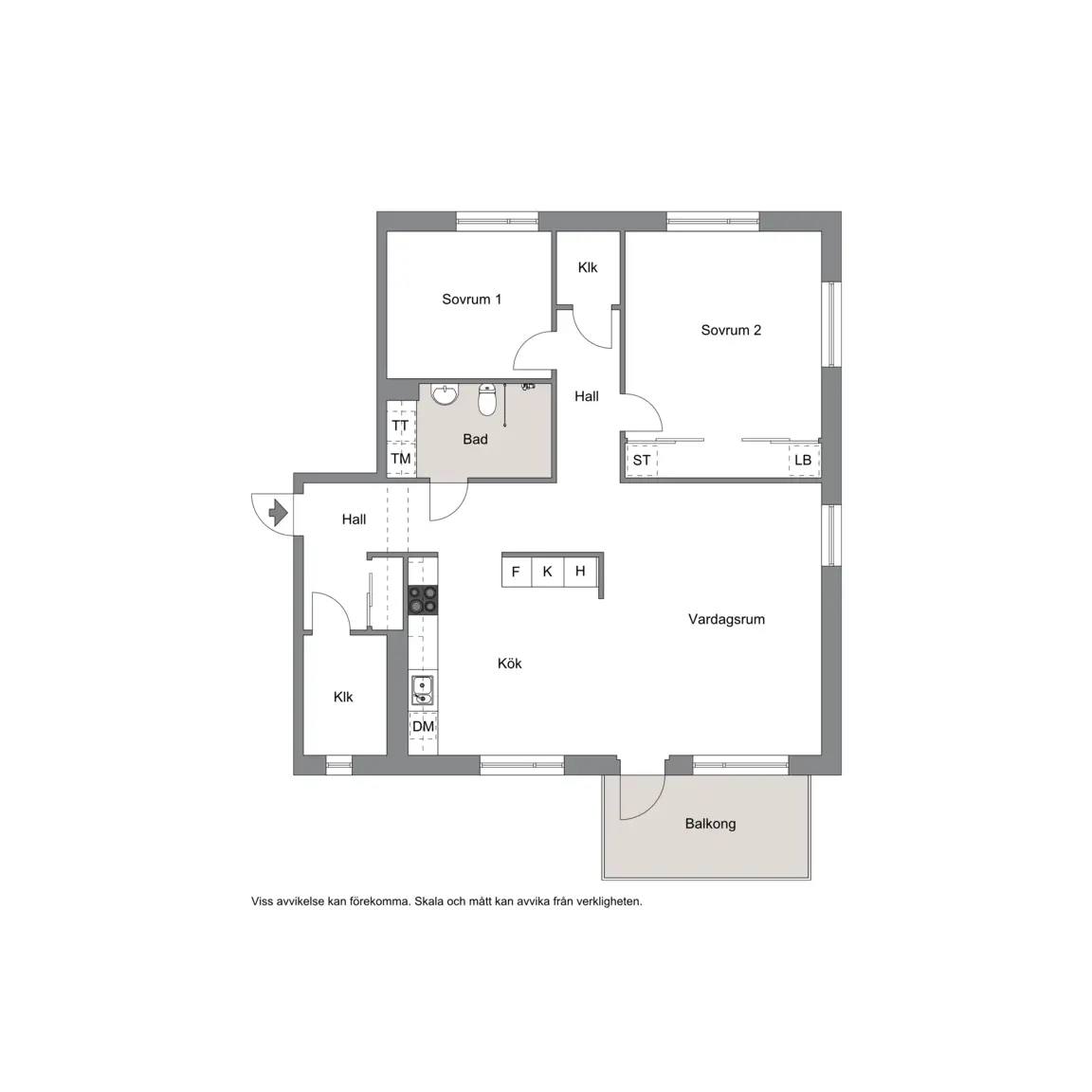 Floor plan for Dartanjangs gata 42, vån 2