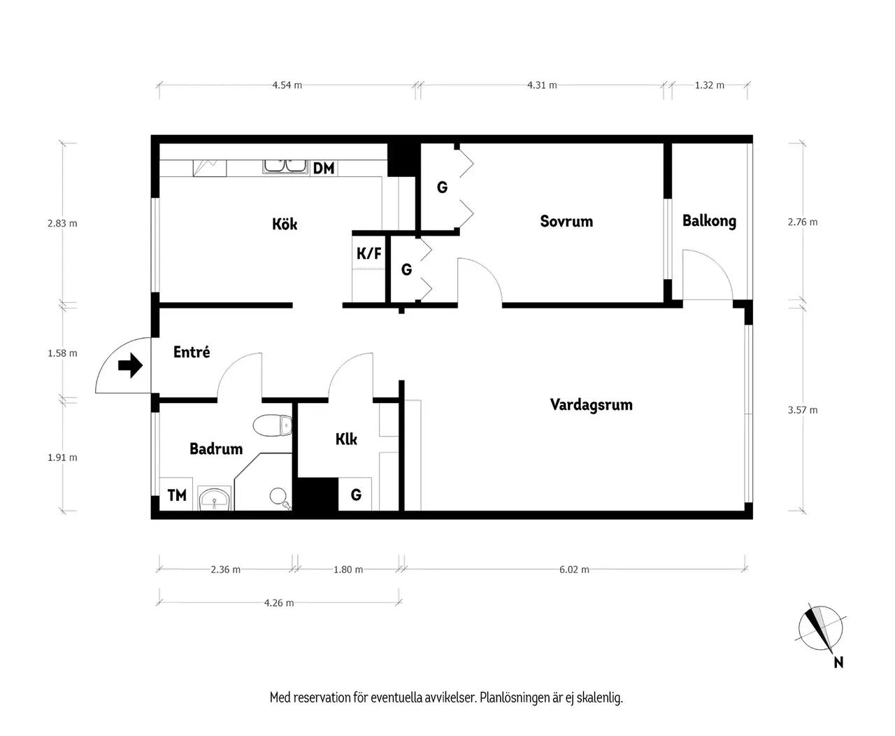 Floor plan for Seglaregatan 10