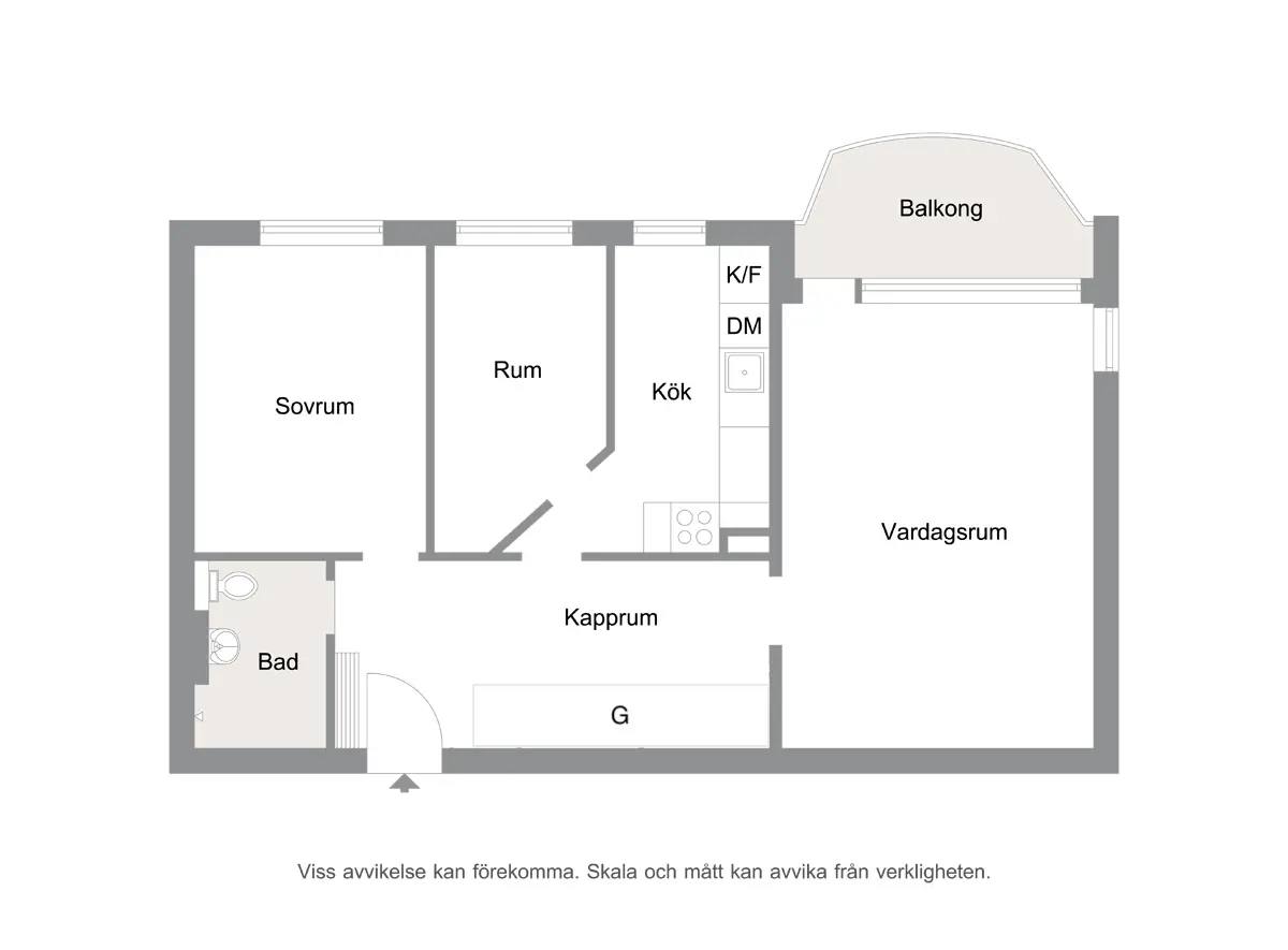 Floor plan for Köpenhamnsvägen 49A