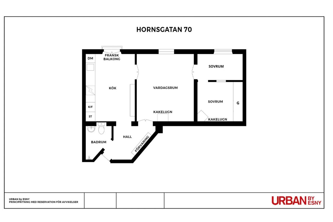 Planritning för Hornsgatan 70