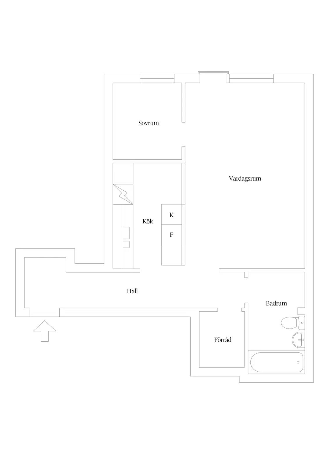 Planritning för Fornhöjdsvägen 54