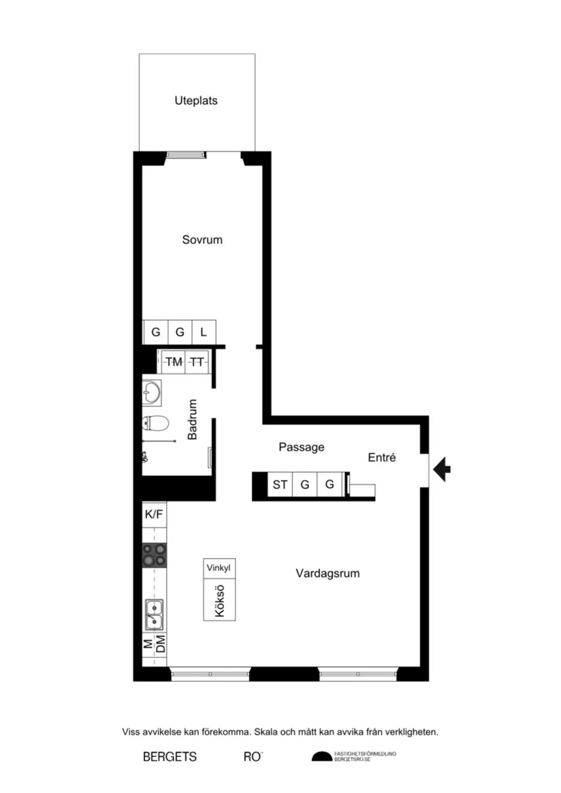 Floor plan for Armégatan 9B
