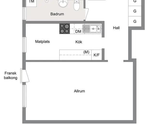 Planritning för Hjortronvägen 19