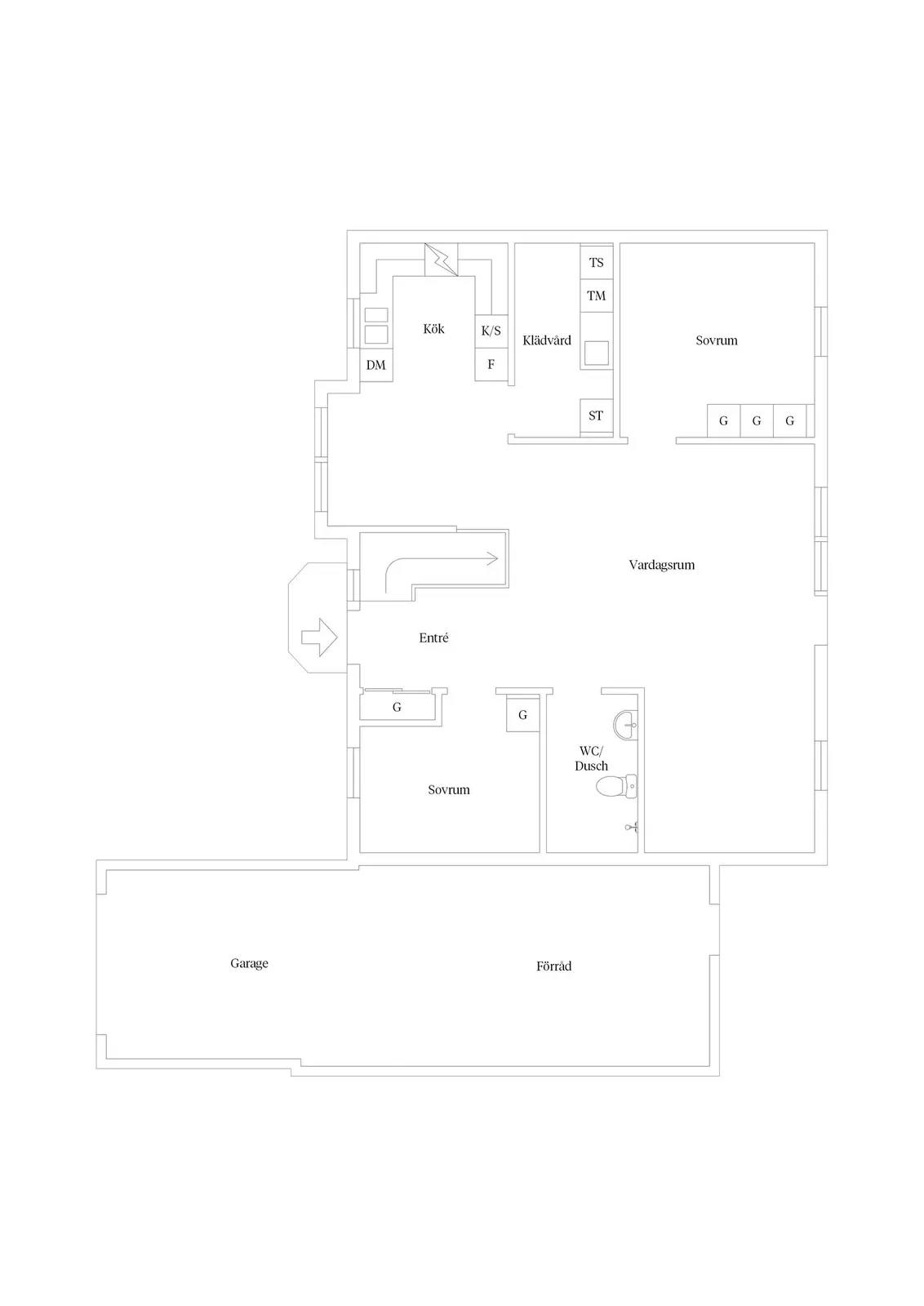 Floor plan for Stormvägen 43A
