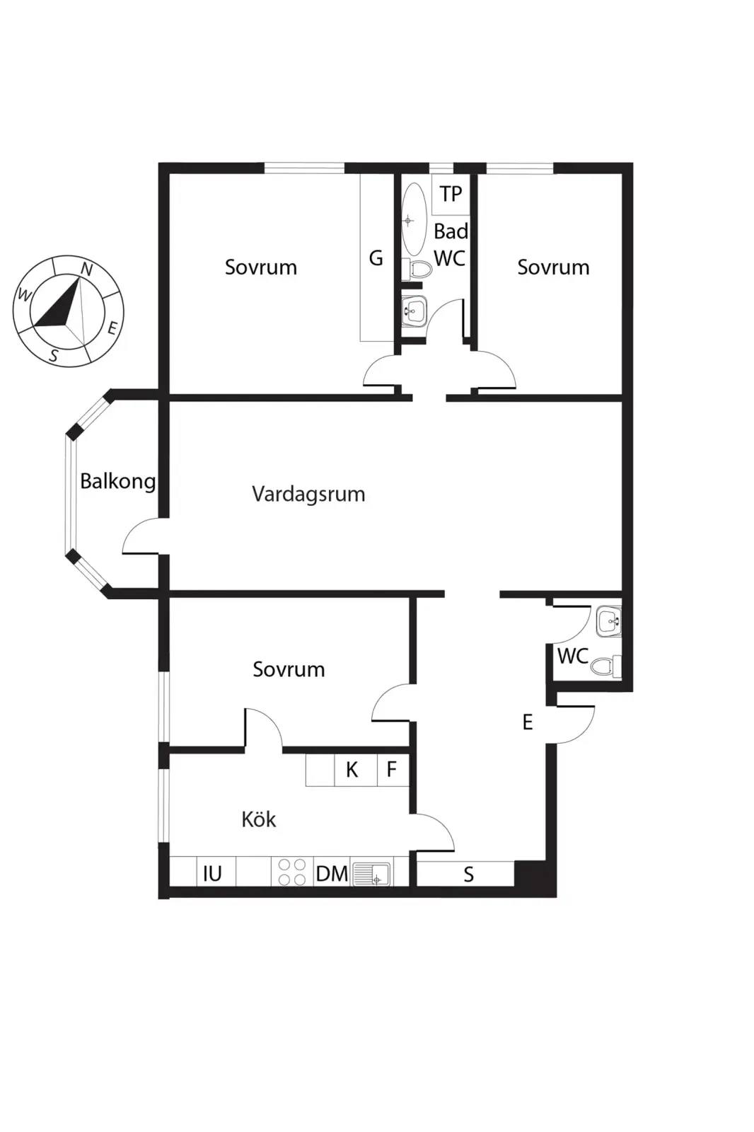 Floor plan for Molkomsbacken 24