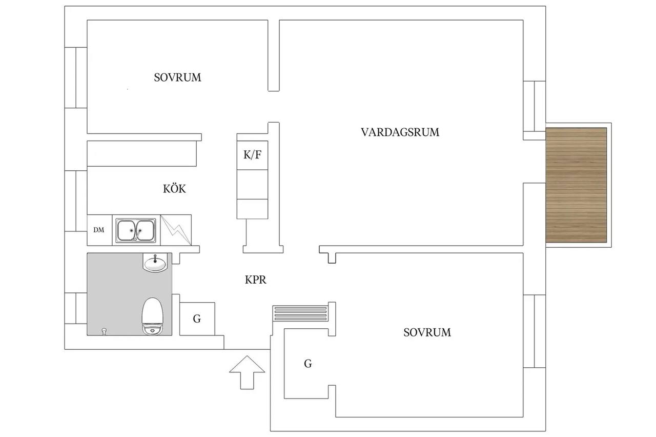 Floor plan for Alingsåsvägen 16