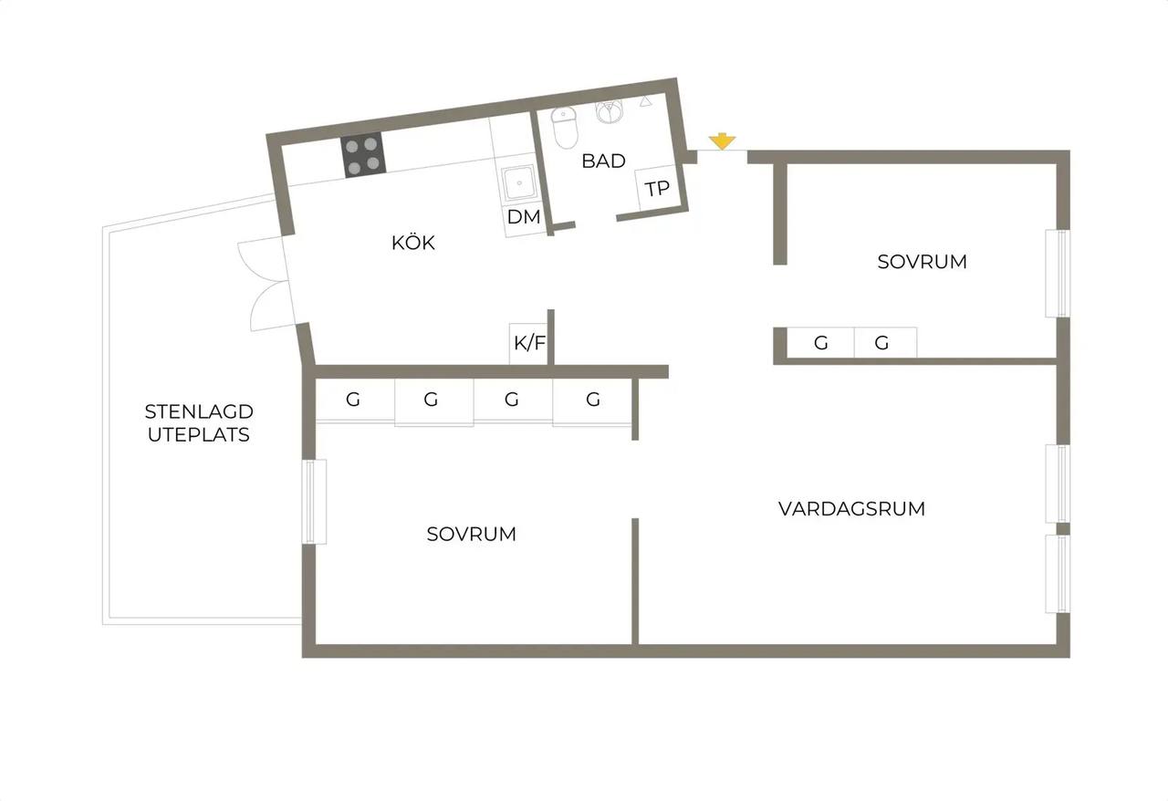Floor plan for Lillkalmarvägen 27