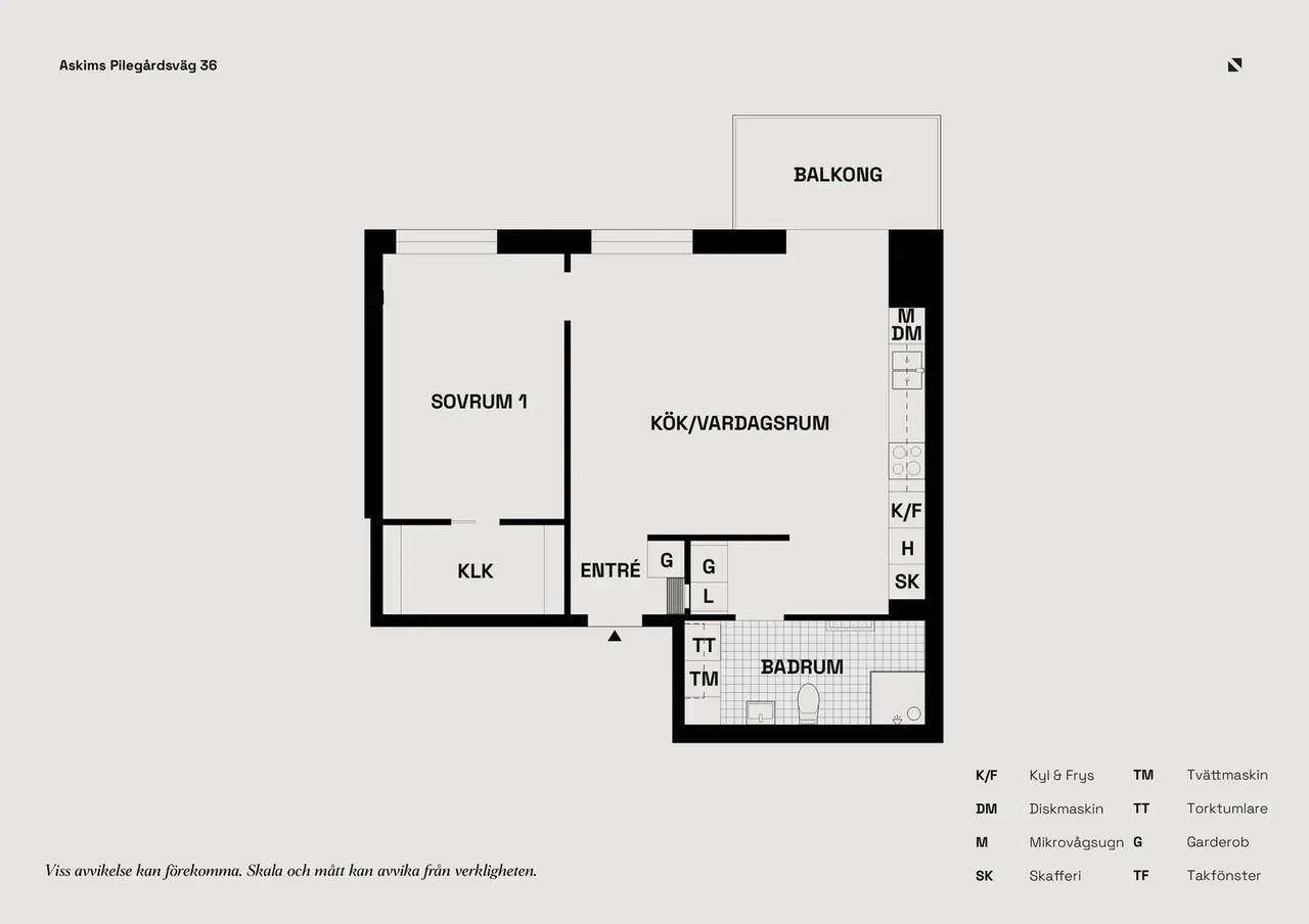 Floor plan for Askims Pilegårdsväg 36