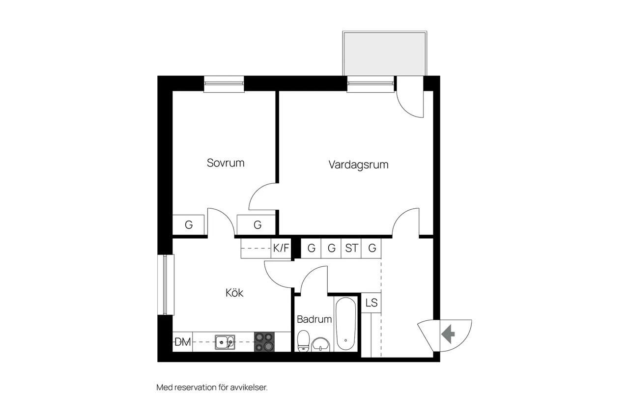 Floor plan for Lindormsgatan 27
