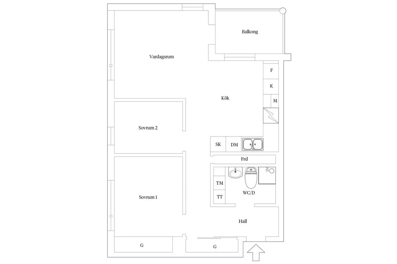 Planritning för Fruktträdsgatan 9