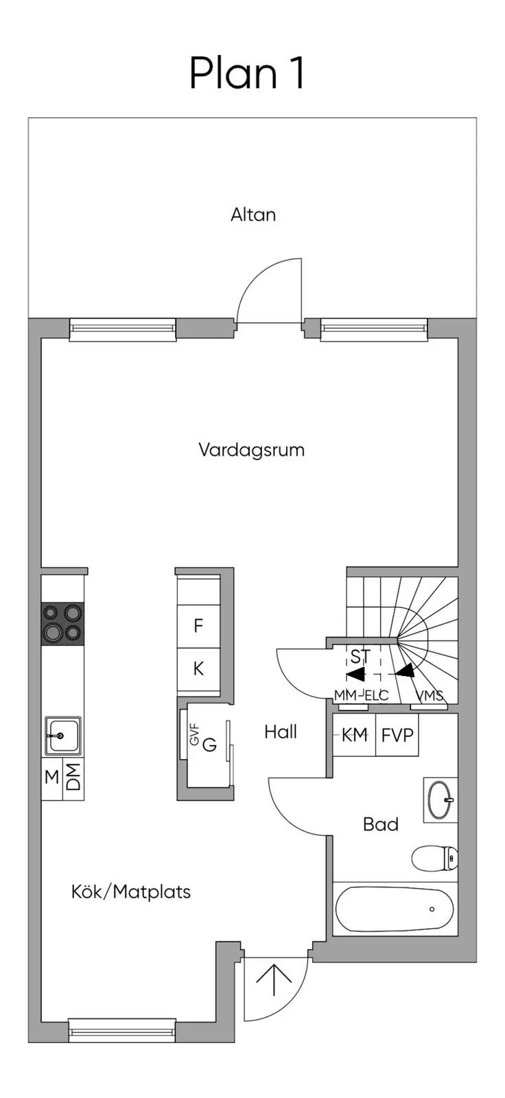 Floor plan for Djupledsvägen 26