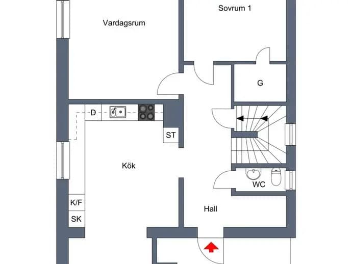 Floor plan for Svarttjärn 120