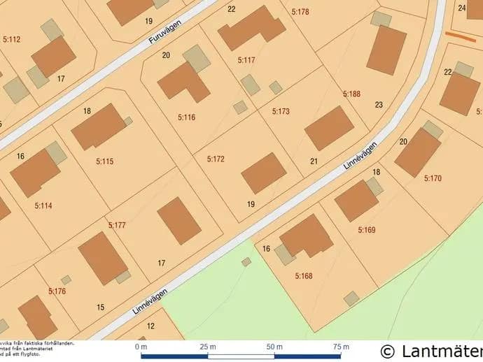 Planritning för Linnévägen 19