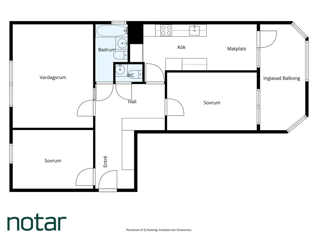 Floor plan for Von Lingens väg 38