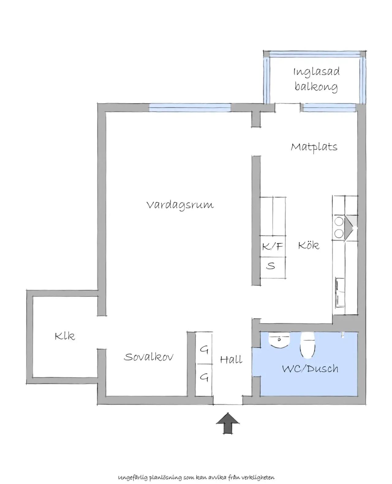 Floor plan for Emanuel Birkes väg 5