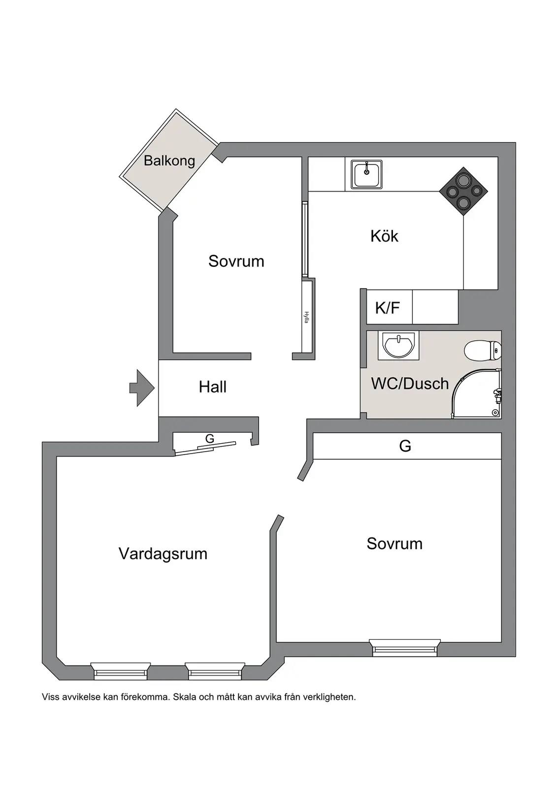 Planritning för Västmannagatan 71A