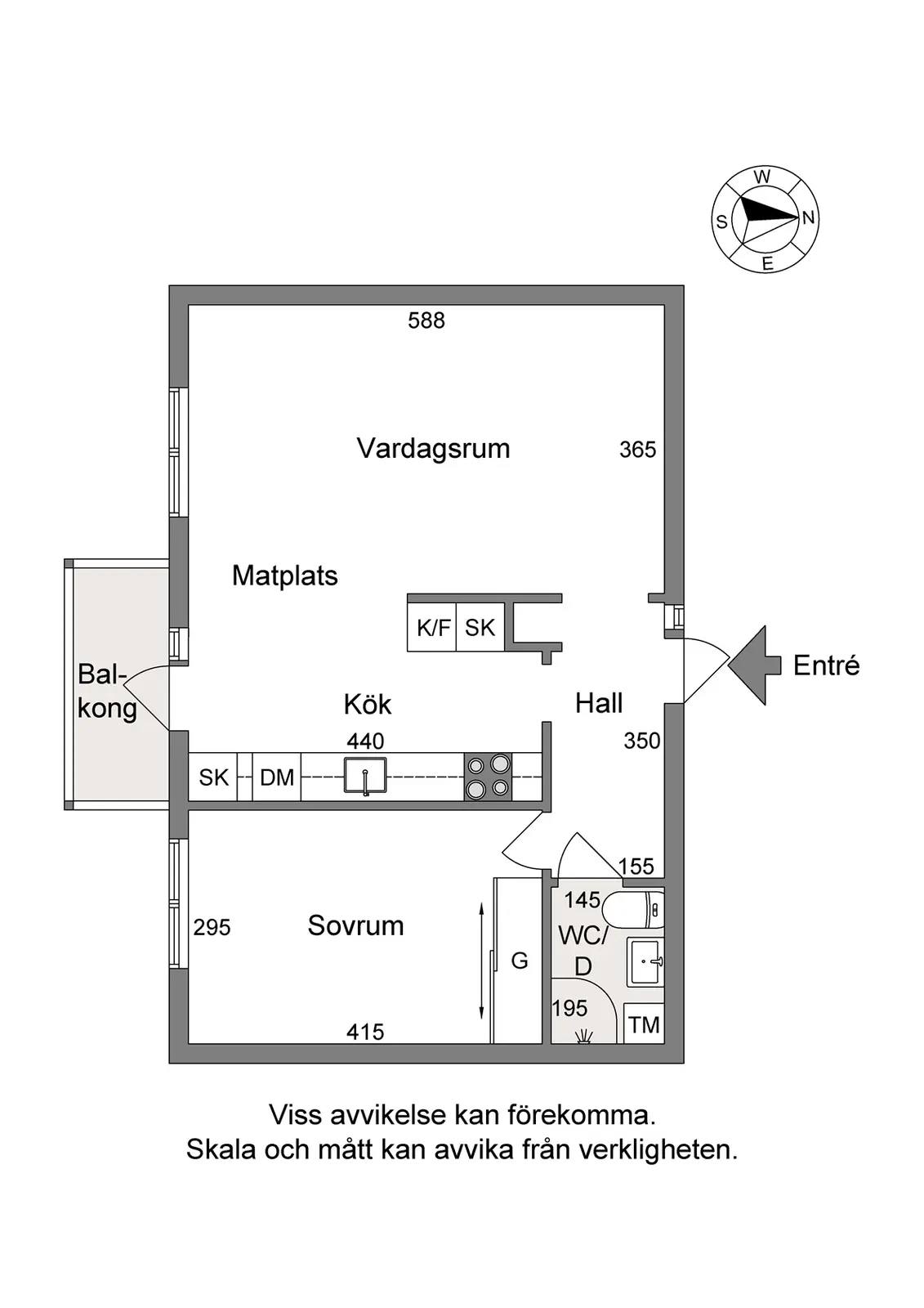 Planritning för Valkebogatan 16B