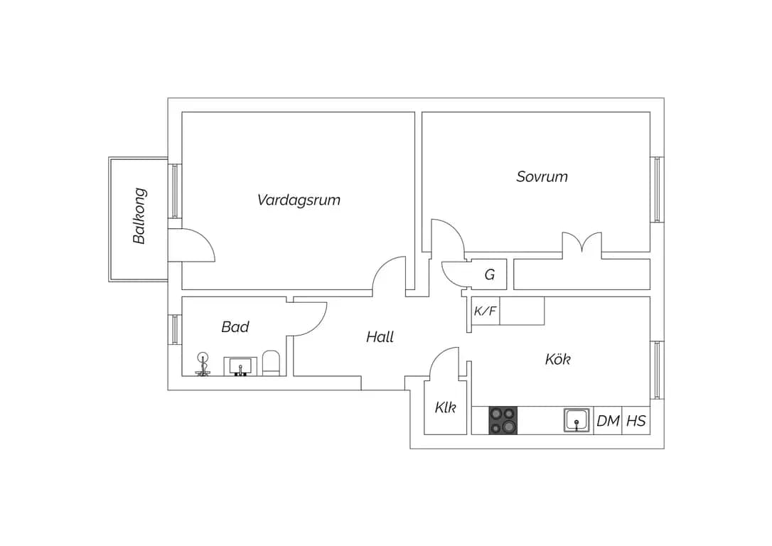 Floor plan for Broddgränd 22