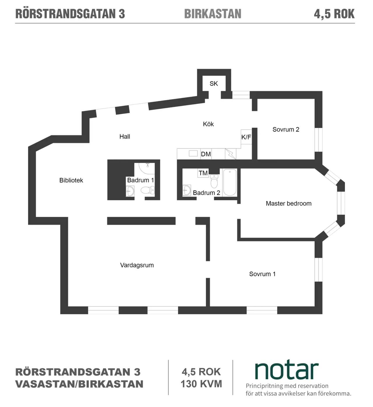 Planritning för Rörstrandsgatan 3