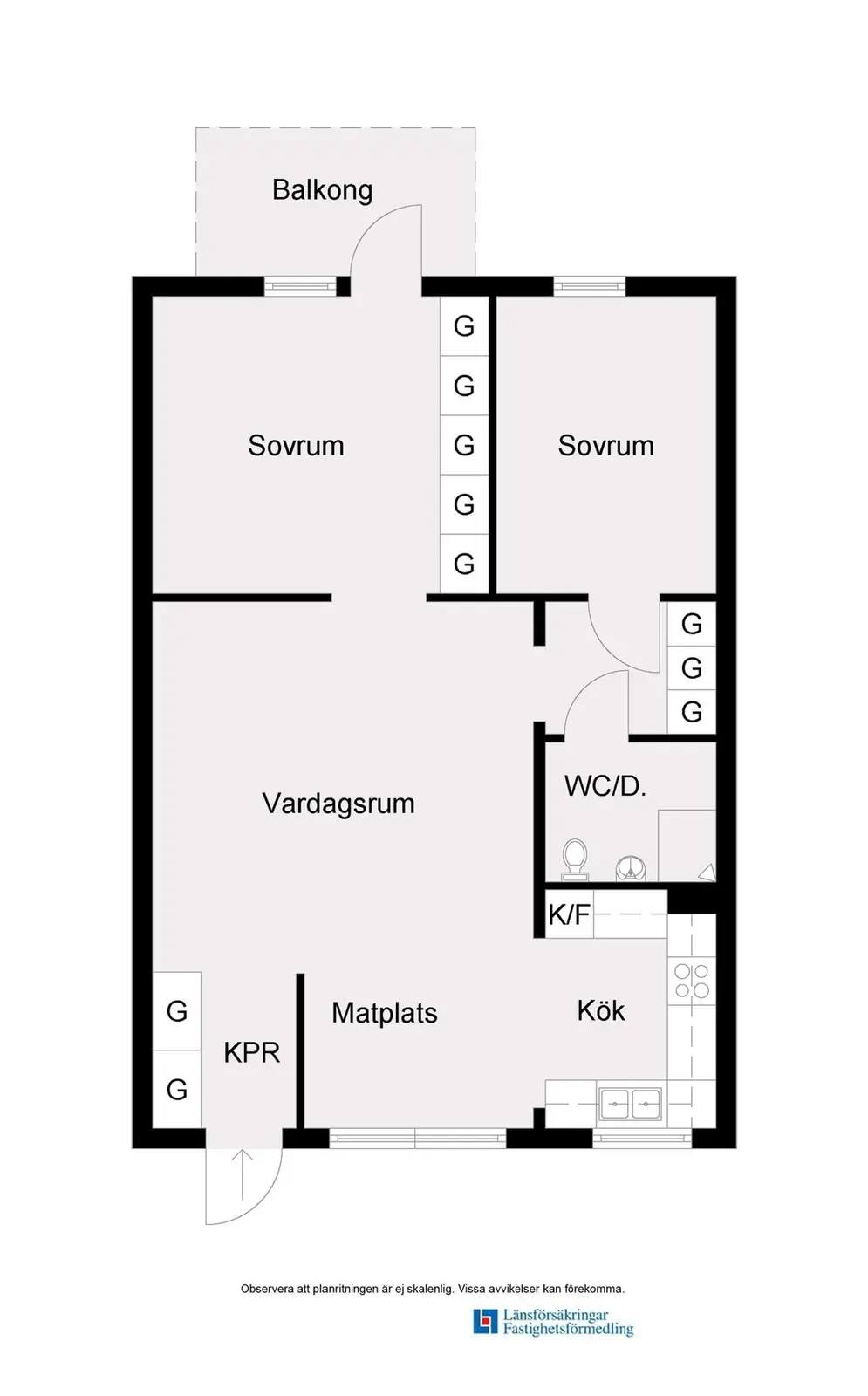 Planritning för Lövstavägen 54D