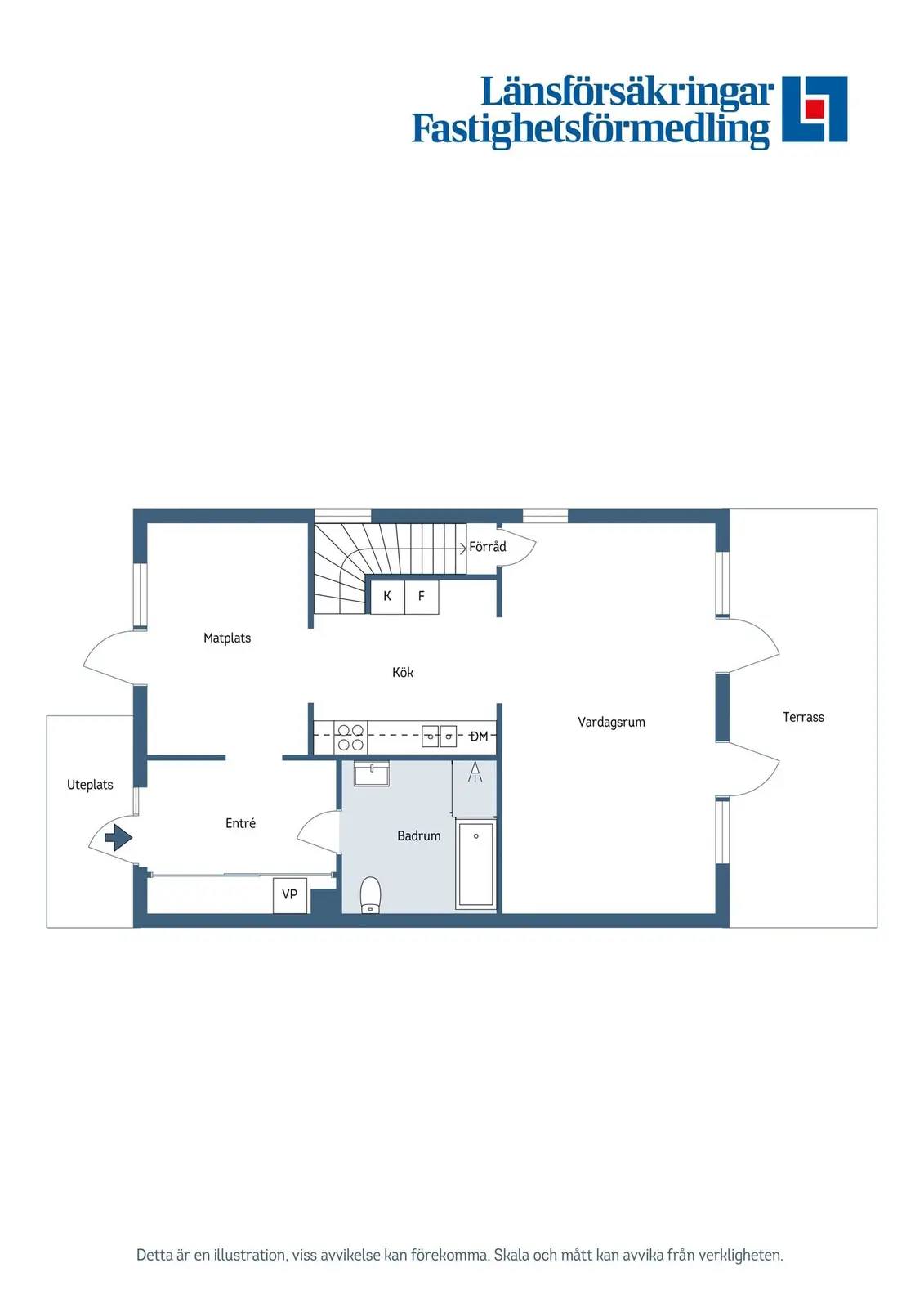 Planritning för Åbroddsvägen 5B