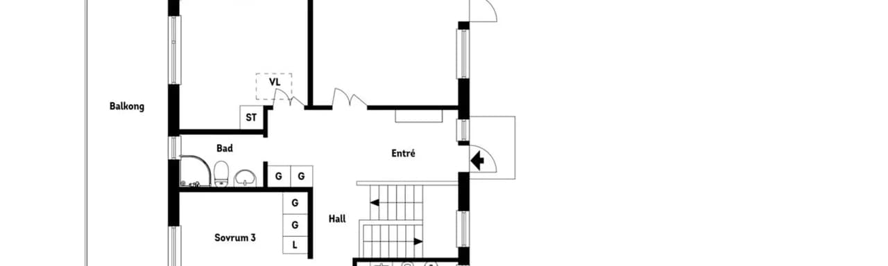 Floor plan for Markvägen 34
