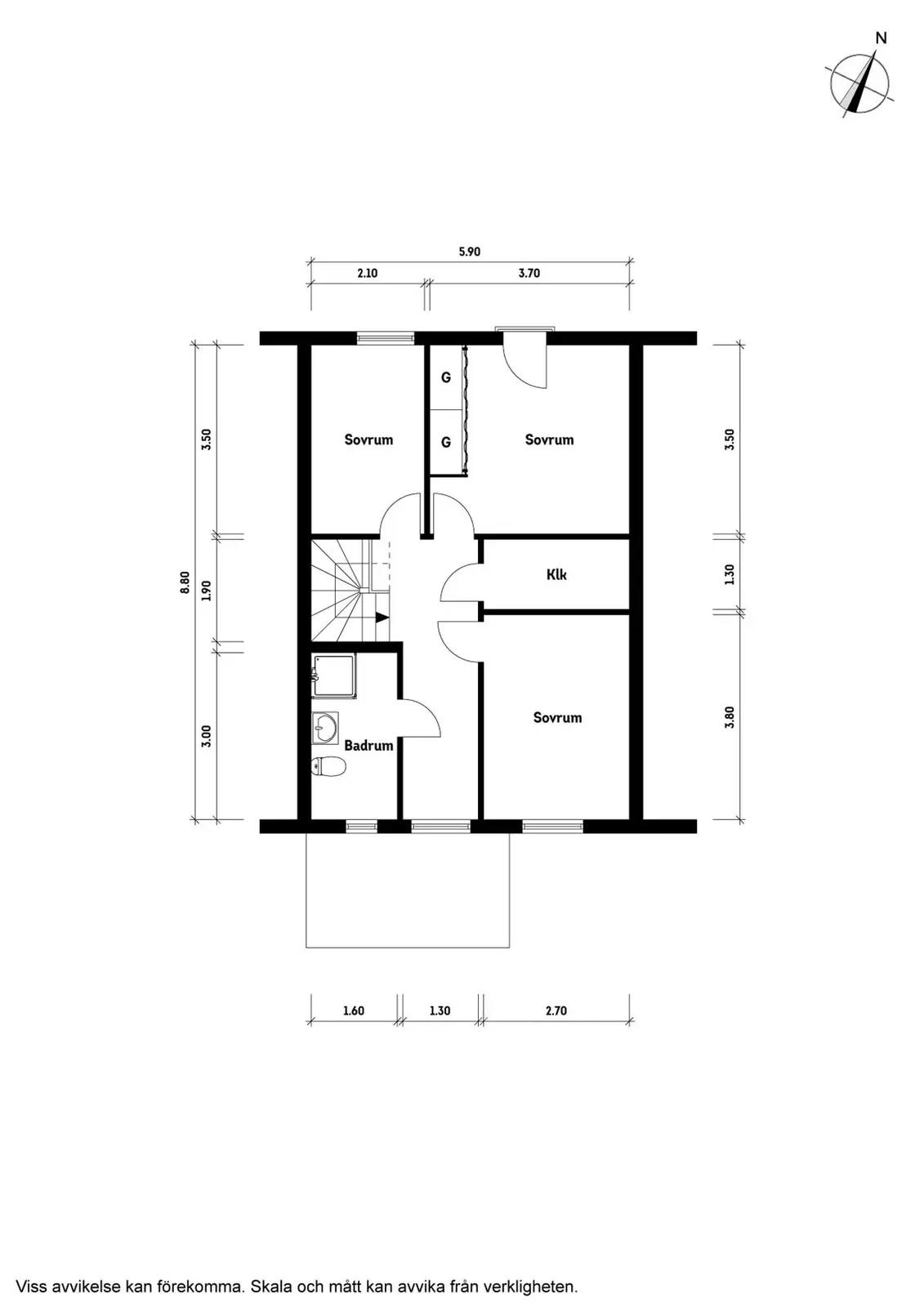Planritning för Odengatan 52