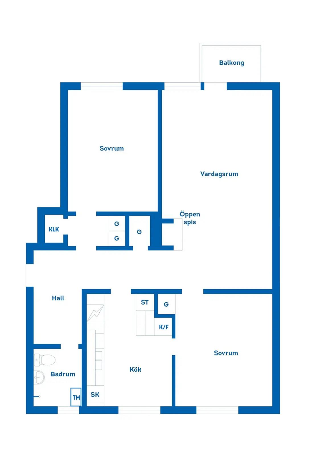 Planritning för Garnisonsvägen 24